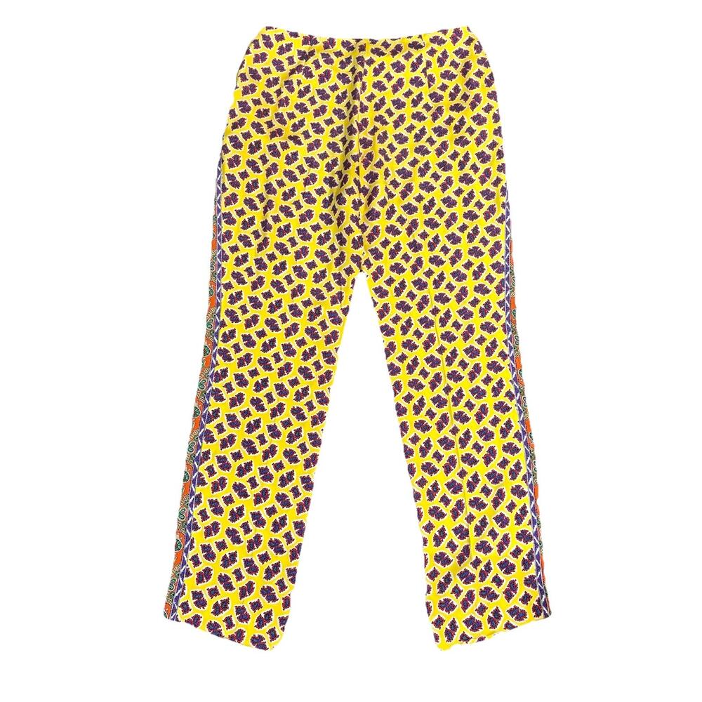 Ralph Lauren Collection Simone Pleated Mulberry Silk Pants 6 Yellow Purple Label - Picture 8 of 11